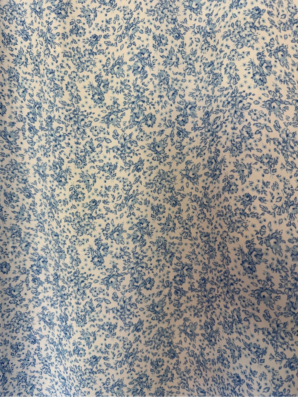 RESA, White and Blue Floral Midi Skirt, XS, Has Pockets!!! - Picture 6 of 12